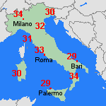 Previsione gio, 18.06. Italia